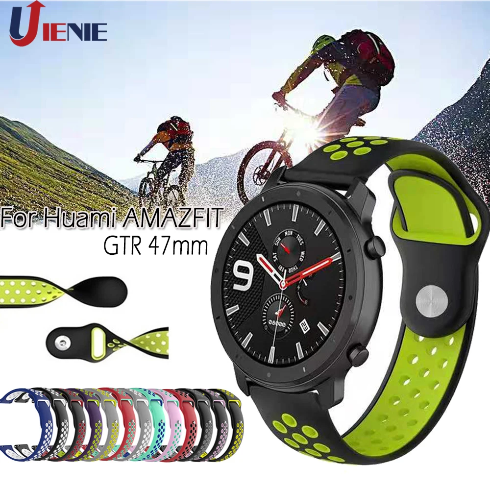 Silicone Watchband Strap for Xiaomi Huami Amazfit GTR 47mm Bracelet Band for Amazfit Pace/Stratos 2 2S Smart Watch Sport Correa