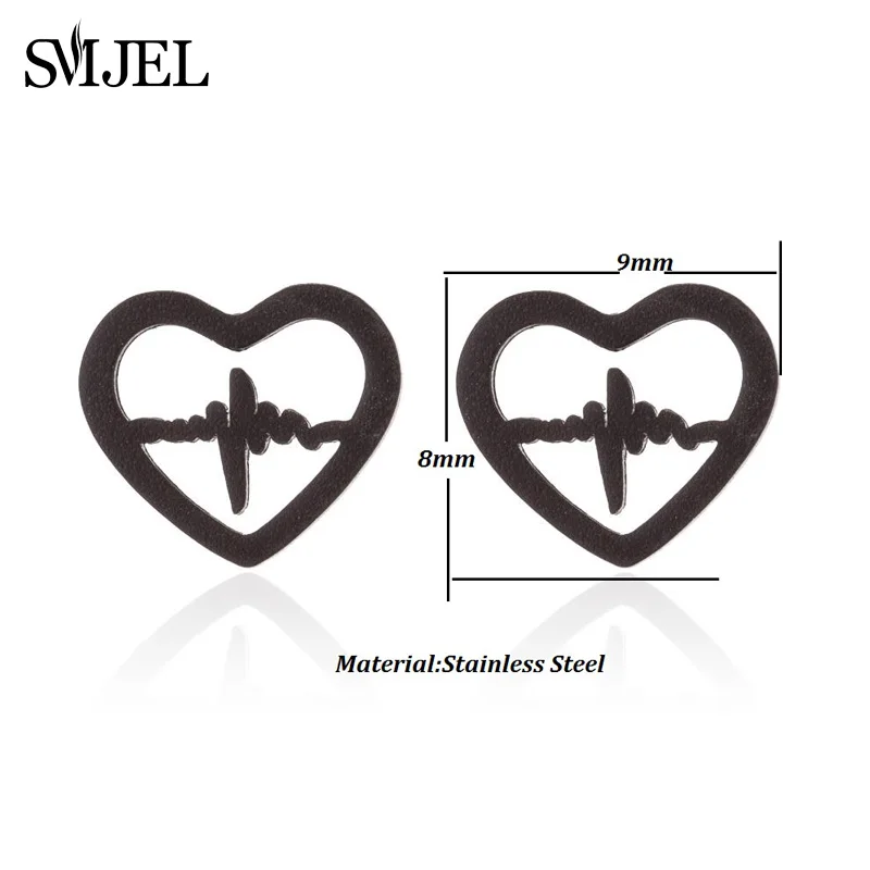 SMJEL, модные черные серьги, ювелирное изделие, маленький Микки Фокс, Бабочка, серьги из нержавеющей стали, серьги-гвоздики, лучший подарок на Хэллоуин - Окраска металла: 80