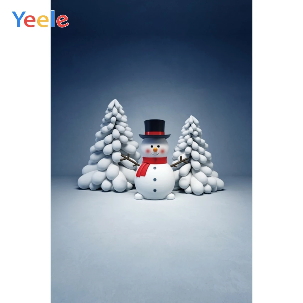Yeele Christmas Party Photocall Snowman Ice Pines Photography Backdrops Personalized Photographic Backgrounds For Photo Studio |