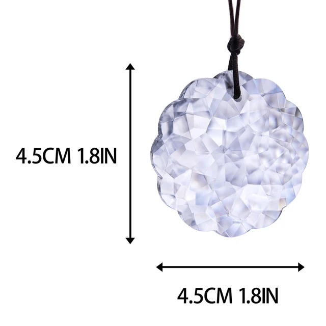 H&D 45 Mm Crystal Mandala Prism Suncatcher Ablakokhoz, Kültéri Beltéri Függő Dísz, Szivárványkészítő Ajándék Anyának, Nagymamának, Barátoknak - Image 5