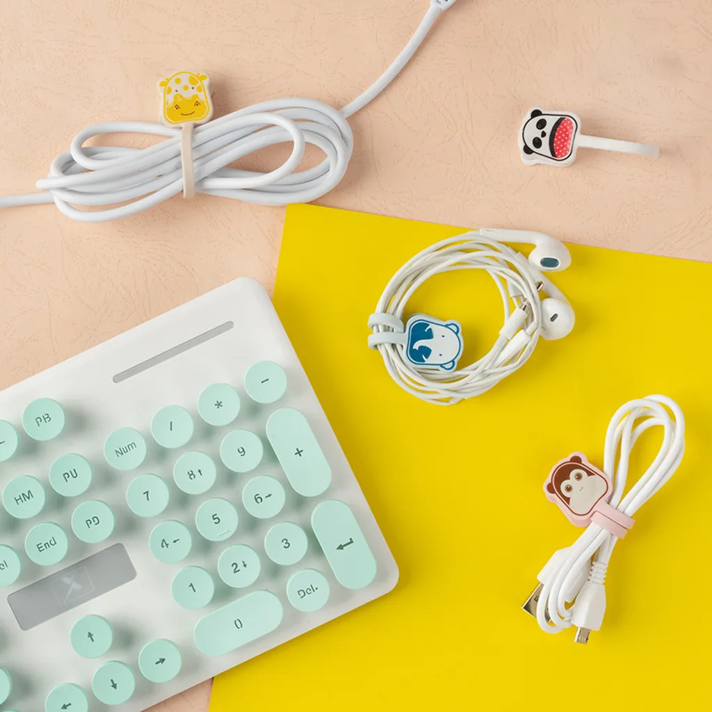 

Headphone Winder Dark Buckle Cartoon Silicone Protection Mobile Phone Data Line NEW Household products 20190815