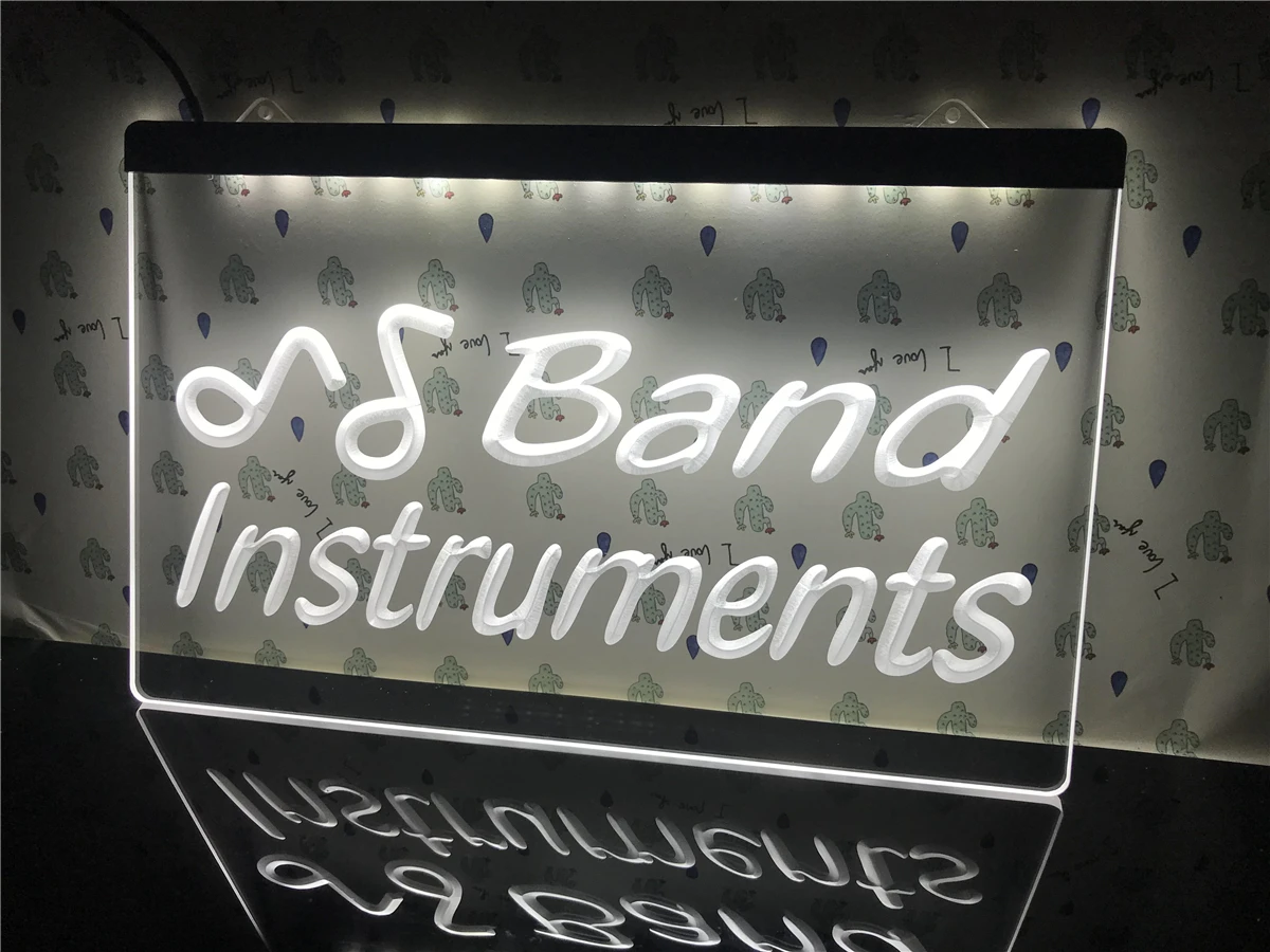 I236-Band Instruments Music Rock n Roll светодиодная световая вывеска | Дом и сад
