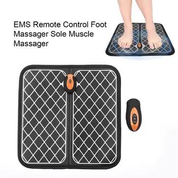 

Electric Foot Muscle Massager Leather EMS Remote Control Therapy Heal Massage Meridian Energy Foot Muscle Massager Relax