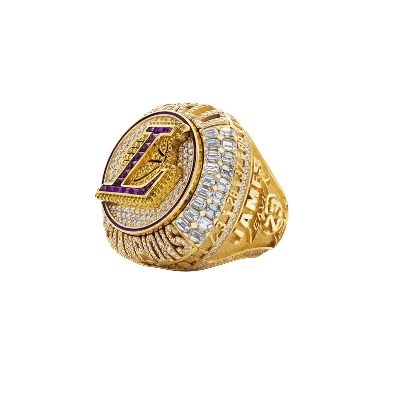 MIQIAO позолоченные кольца из нержавеющей стали 2020 для баскетбола NB Laker с