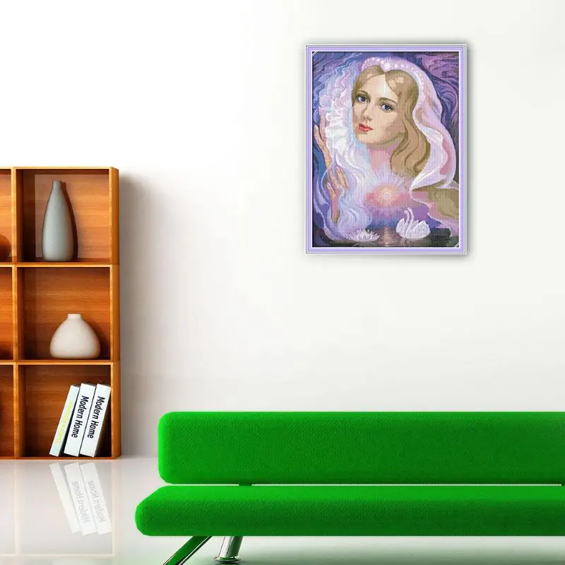 Красивая девушка DIY полная дрель алмазная живопись вышивка крестиком комплект Стразы домашний декор Искусство ремесло 72XF