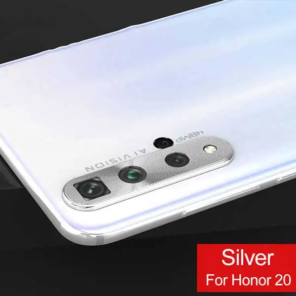 Для huawei Honor20 Защита объектива камеры Huwei Honor 20 Pro 20Pro Honor20Pro защита задней линзы кольцо аксессуары для мобильного телефона - Цвет: silver