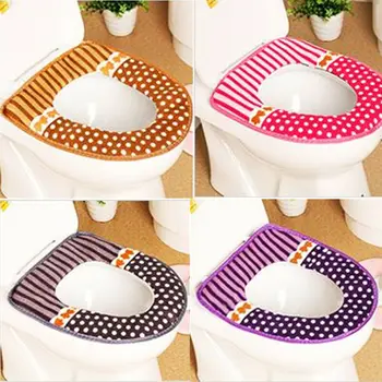 

4 Colors Toilet Seat Cover Universal Washable Soft Warm Mat Bathroom Pad Cushion Cover