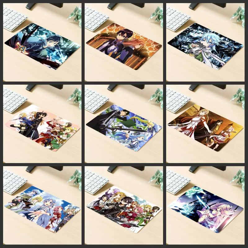 

XGZ Promotion Gaming Mouse Pad Japanese Anime Sword Art Online Office Computer Custom Personality Logo Desk Mat Rubber Non-slip