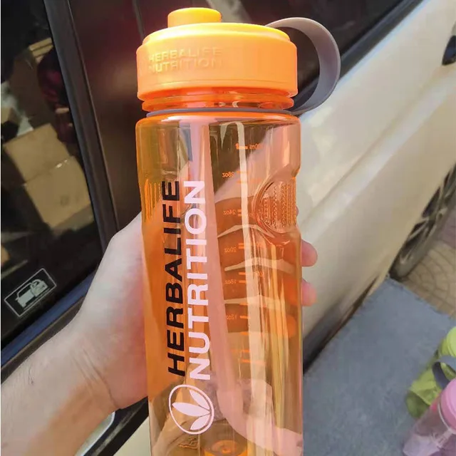 2000ml-600ml Outdoor Fitness Sports Bottle Kettle Large Capacity Portable Climbing Bicycle Water Bottles BPA Free Gym Space Cups HC157-orange