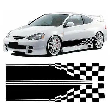 

2Pcs Car Auto Racing Body Side Styling Graphic Stripes Decorative Decals Sticker Car Exterior Accessories New Hot Sale