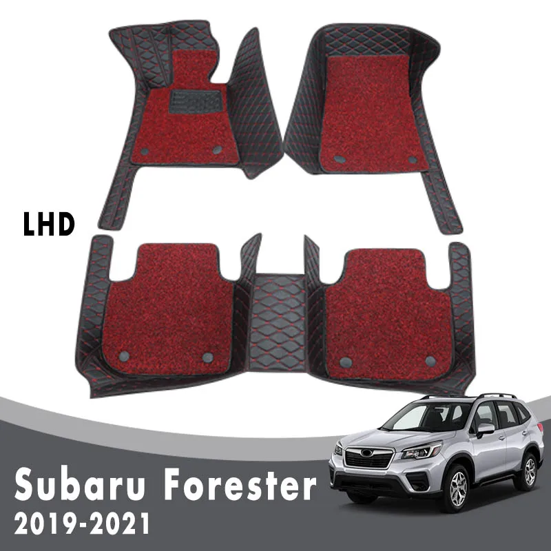 Car Floor Mats For Subaru Forester 2021 2020 2019 Carpets Luxury Double Layer Wire Loop Auto Accessories Protector Covers Rugs | Автомобили