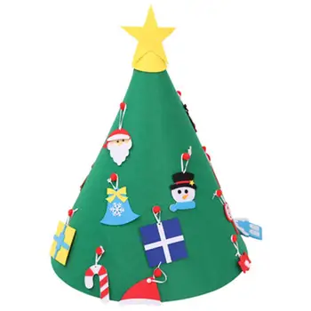

DIY Christmas Tree Non-Woven Fabric Felt Creation Entertainment Durable Self-Sticking DIY Christmas Decoration Party Child