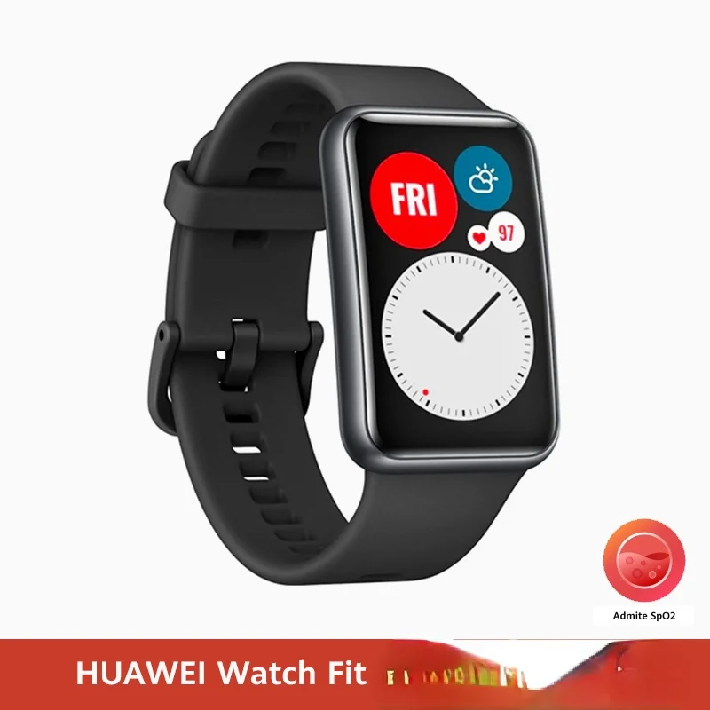 90% New HUAWEI Watch FIT SmartWatch Quick-Workout Animations Blood Oxygen Watch FIT 10 Days Battery Life For Smart Huawei Band 