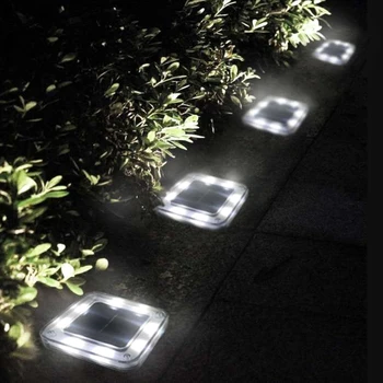 

8 LED Square Solar Ground Buried Light Waterproof Outdoors Garden Path Floor Underground Lamp Security Lighting Solar Lamps