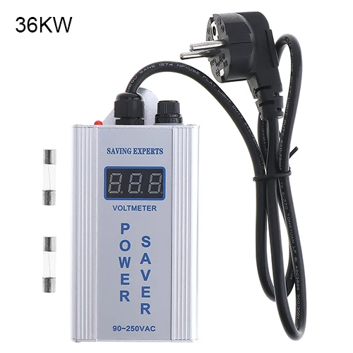Sliver 36KW 36 кВт умная энергосберегающая коробка, энергосберегающее устройство ahorrador de, энергосберегающее устройство, счет за электричество, убийца на 35% для дома - Цвет: Sliver 36KW