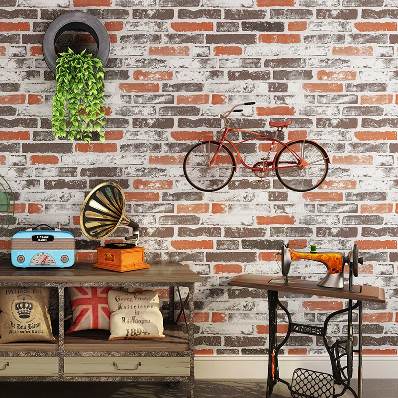 

Brick Vintage Tapety Wall Papers Home Decor Personalized Vinyl 3d Papel Mural Colorful Brick Wallpaper For Walls Positano