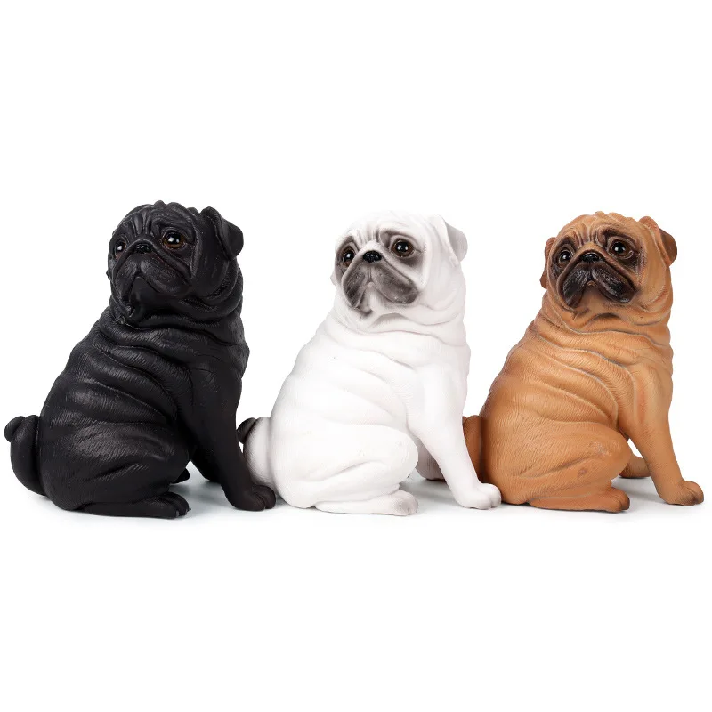 

Children's Simulation wild animal model toy pug dog pet dog pug dog model child doll Collecting gifts Toy model