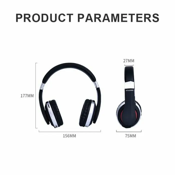 Складные Наушники Bluetooth 5,0, беспроводная гарнитура, стерео басовые наушники с микрофоном ING-SHIPPING