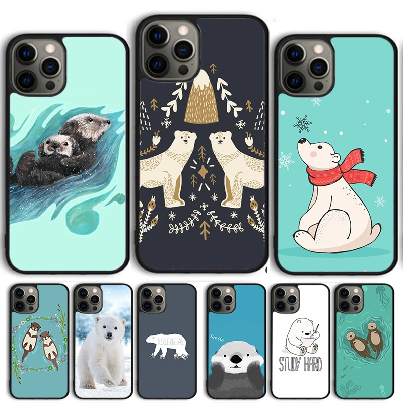 Polar Bears Otter Animal Phone Case Cover For iPhone 14 13 12 Pro Max mini  11 Pro Max XS X XR 5 6S 7 8 Plus SE 2020 Coque Shell|Phone Case & Covers| -  AliExpress