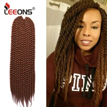 Leeons вязание крючком плетение волос наращивание синтетический Гавана твист плетение волос для женщин 12 прядей/упаковка вязанные волосы