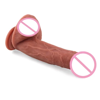 Thick Glans Dildo Realistic Stiff Cock Strap on Dildo Skin Feeling Silicone Penis Huge Big Dick Erotic Lesbian Adult Sex Product 2
