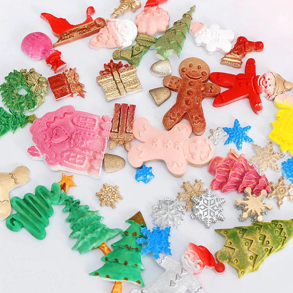 

Рождественская эпоксидная форма «сделай сам» с кристаллами, Санта-Клаус, Рождественская елка, снежинка, лось, подарок, брелок, подвеска, ювелирные изделия