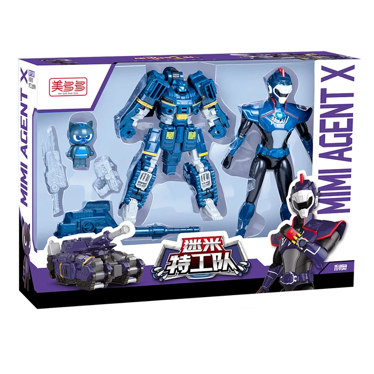 

MiniForce Transformation Action Figure Toys Agent Toys X Volt Semey Air Force With Small Kids Toys For Boys Gifts Dark Blue Ver