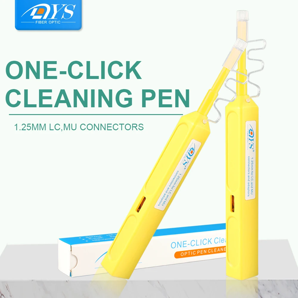 

1.25mm One-Click Cleaner Optical Fiber Cleaner Pen Cleans FTTH LC MU Cleaning Tools Kits