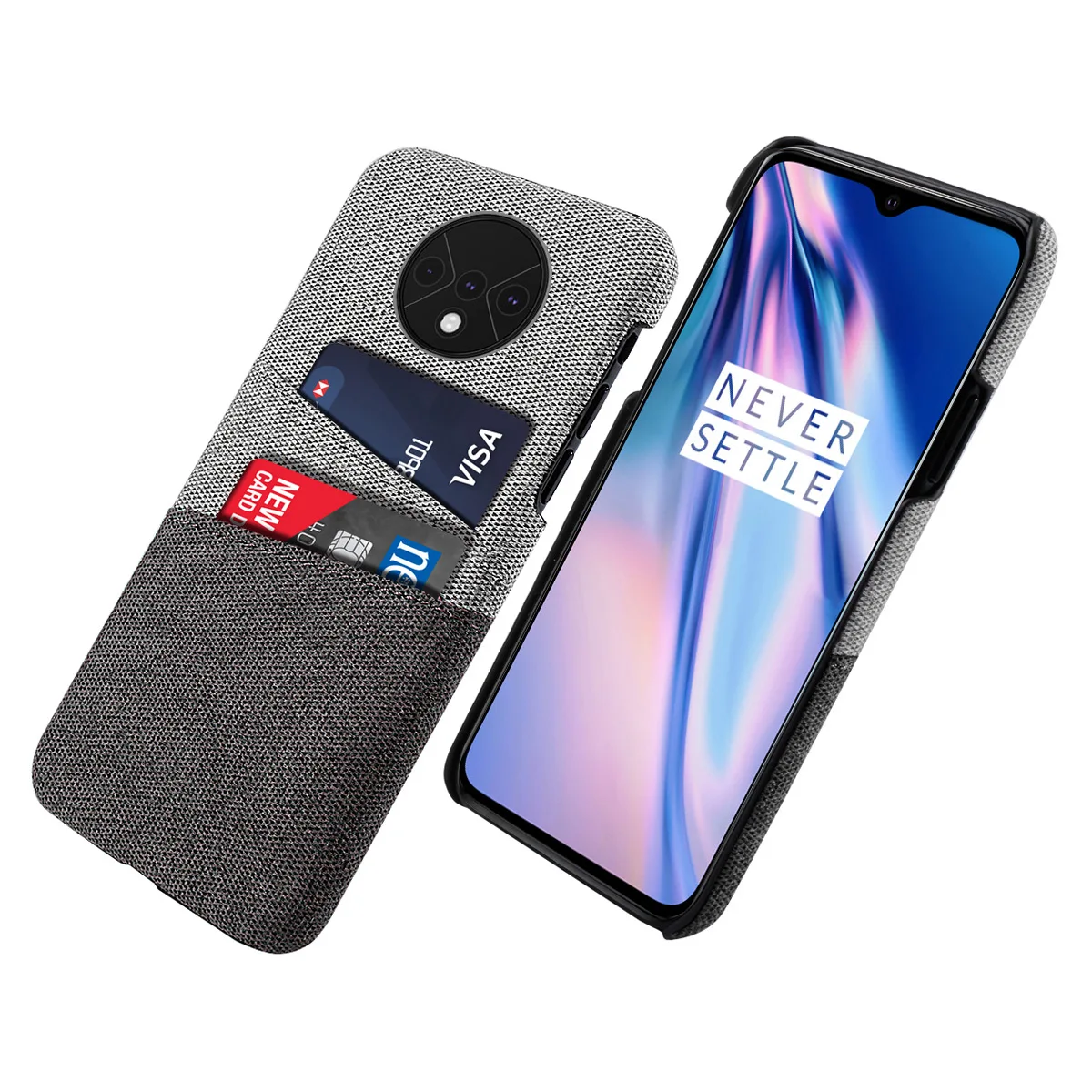 Для Oneplus 7T Pro чехол Ретро фарбик ткань против царапин Тонкий Жесткий ПК для One Plus