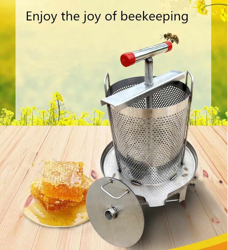 BeesWax Presser Machine Stainless Steel Wax Injection Press Manual Mesh Honey Wax Press Machine Beekeeping Tool honey squeezer