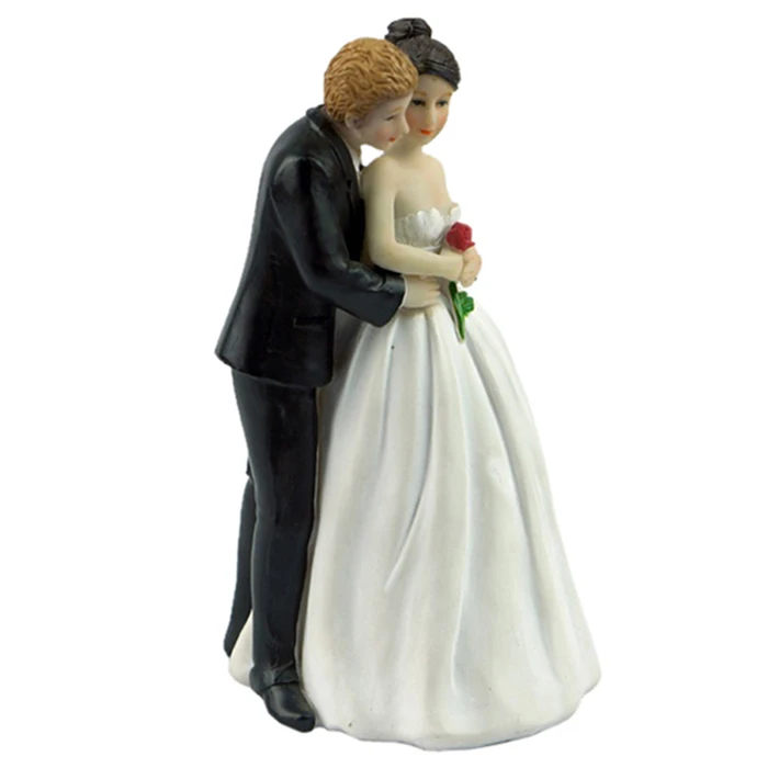 "Да к розе" украшение для свадебного торта на заказ Жених и невеста Статуэтка пары свадебный торт Топпер