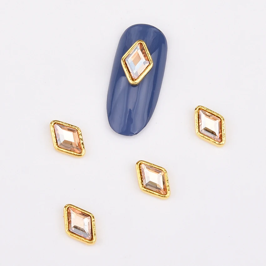 10 шт Кристалл Ab мульти форма 3d дизайн ногтей украшения алмазный камень кайт ромб маркиза Стразы Золотые украшения для ногтей TCJ827~ 829 - Цвет: TCJ827-2