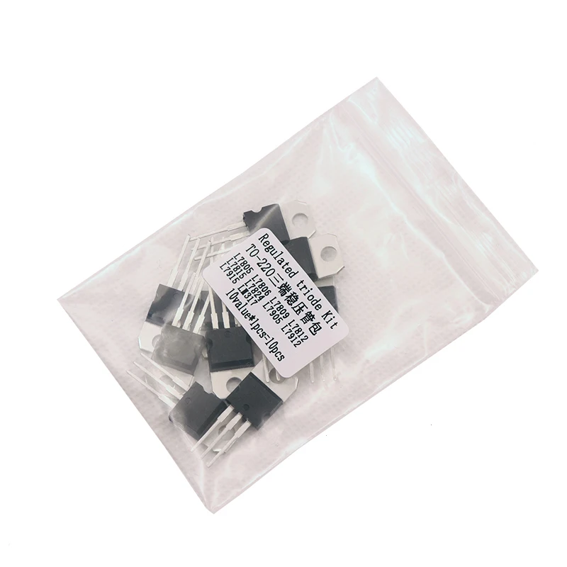 L7805 L7806 L7809 L7812 L7815 L7824 L7905 L7912 L7915 LM317T Transistor Assortment Kit 10value*1pcs 10PCS Voltage Regulator bjt transistor,transistors kit,voltage regulator ic