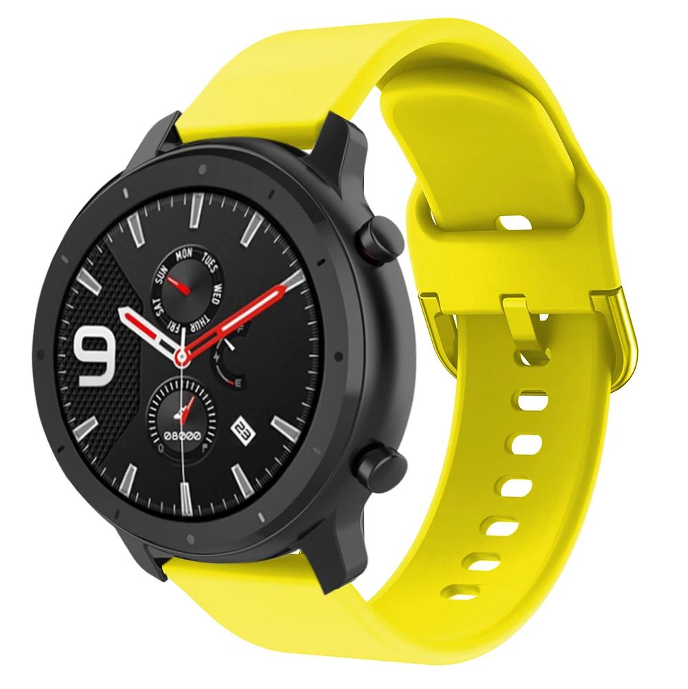 20 мм 22 мм силиконовый ремешок для часов для Xiaomi Huami Amazfit Bip/GTR 42 мм 47 мм/Stratos 2/2S PACE умный Браслет спортивный браслет