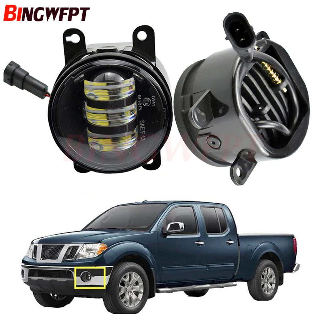 1 Pair Led Fog Light Lamp Front Bumper Light For Nissan Frontier 2005