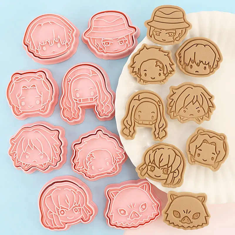 Description Picture 4 of itemAnime Demon Slayer Cookie Cutters Molds Set DIY Cartoon Cookie Stamp Pastry Tools Biscuit Mold for Baking Fondant Cutter