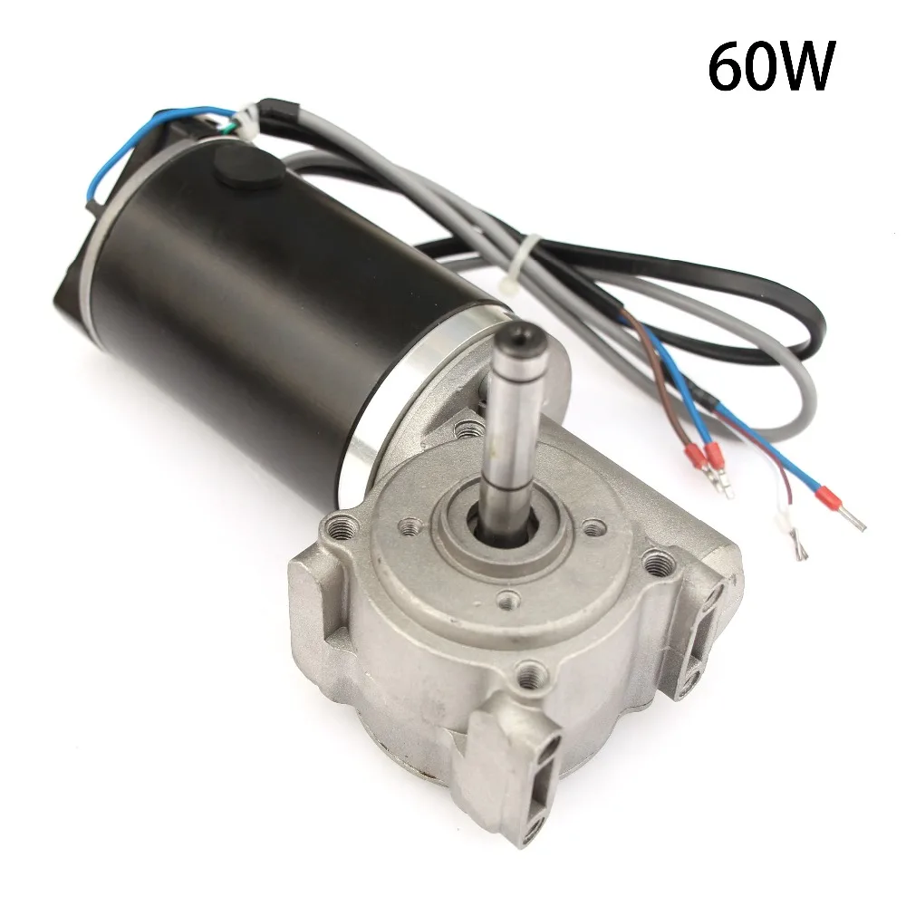 24V 100W 220RPM Automatic Door DC Worm Gear Motor with Encoder Brushed Motor USA 
