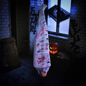 

130cm Halloween props haunted house bar voice control glow ghost called mummy bar haunted house horror hanging ghost zombie