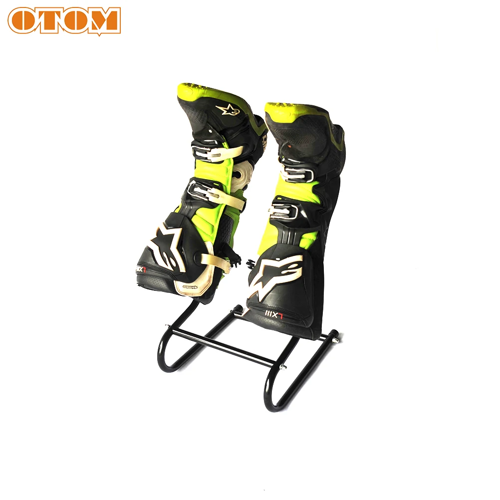 OTOM Motorcycle Boot Wash Stand Rack Steel And Baking Paint Adjustable Clean Shelves Universal Placing Drying Motocross Boots