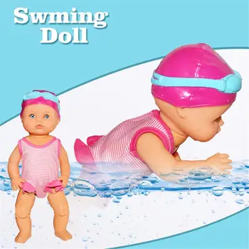 

Art Cute Dolls Non-silicone Inedible Mini Decorations Play New Forces Swimming Doll for Home Decorations Holiday Birthday Gifts