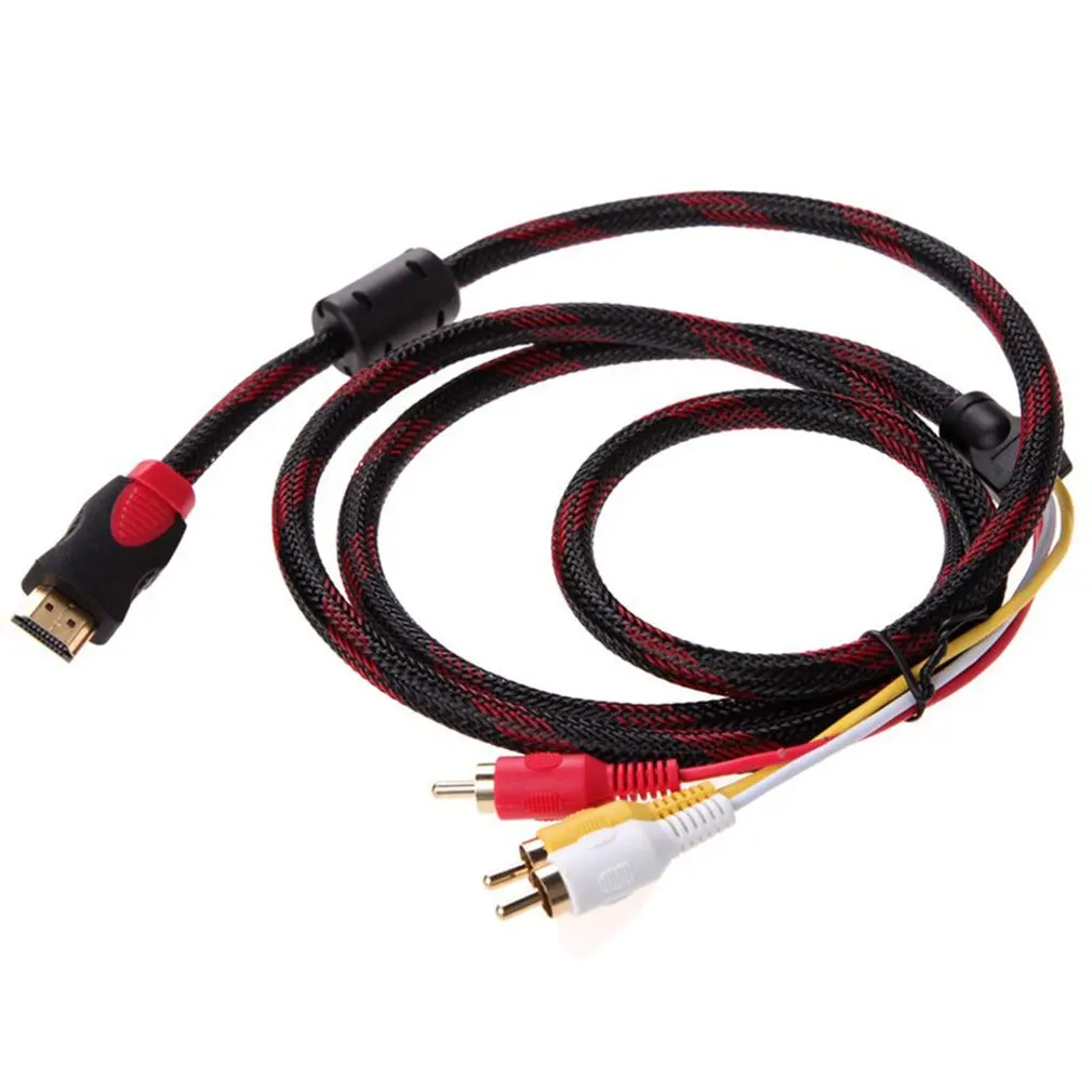 Изысканно разработанный прочный HDMI штекер на 3 RCA Видео Аудио AV компонентный