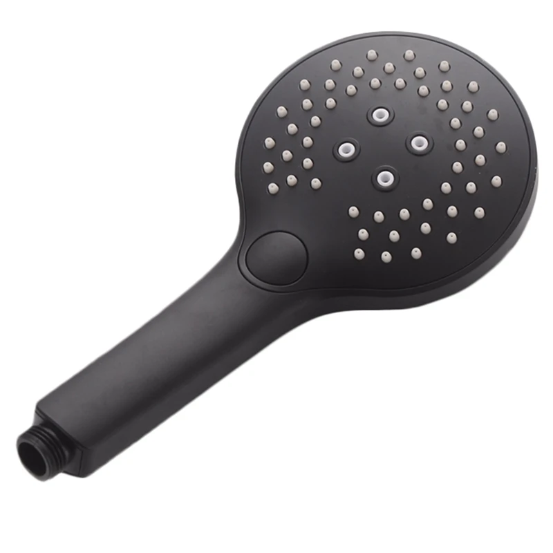 

Black Push Button Hand Shower Head 3-Function Hand Held Showerhead Handheld Showering Wand Shower System Replacement Part Polish