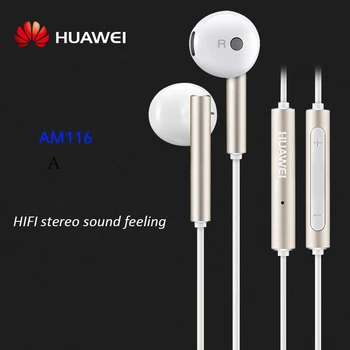 

Original HUAWEI Honor AM116 Earphone Metal Earpiece + Mic Volume Control For P9 P10 Lite P10 Plus Mate 7 8 9 5X 6X V9 SAMSUNG LG