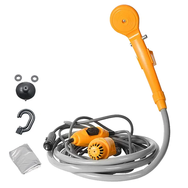 US $13.97 Portable camping shower set USB DC 12V pressure shower hiking outdoor travel car Pet Washer