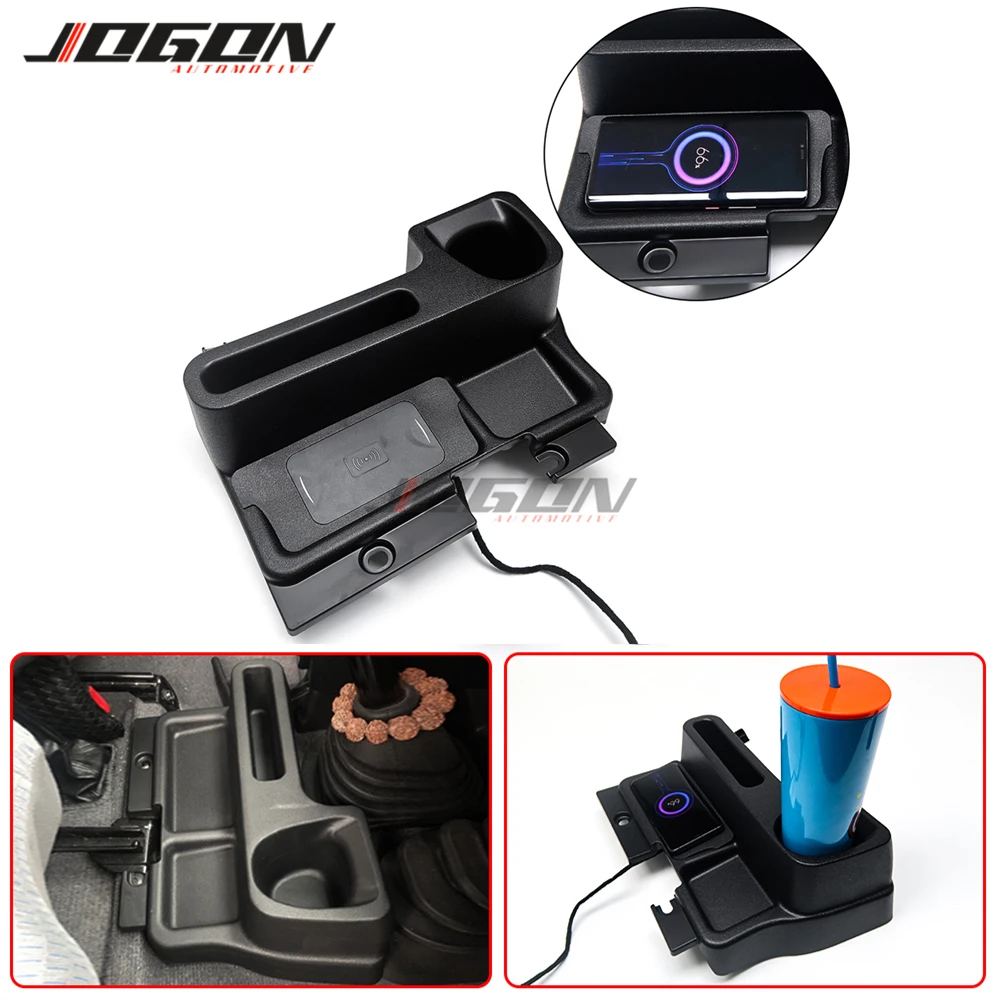 Center Armrest Storage Tray Box With Wireless Charger For Toyota Land Cruiser LC70 LC71 LC76 LC77 LC79FJ70 FJ76 FJ77 FJ78 FJ79