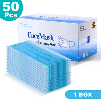 

100 pcs Anti Droplet Disposable Protective Face Mask 3 Layer Non Woven Mouth Masks Dustproof Earloop For Protection Masks