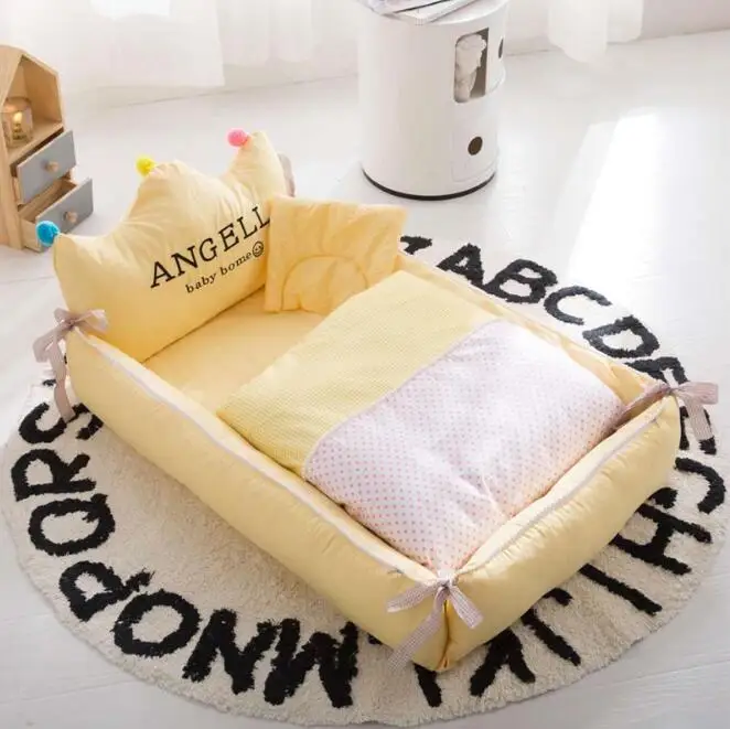 Переносная детская кроватка из хлопка для новорожденных, детская спальная кровать, безопасная детская кроватка, BXX046 - Цвет: BXX046G