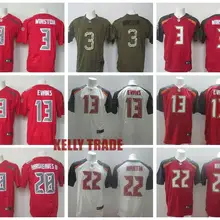 Stitiched, tampa bay s,#3 Jameis Winston,#13 Mike Evans,#22 Doug Martin, Vernon Hargreaves, Warren Sapp, KAS Jersey