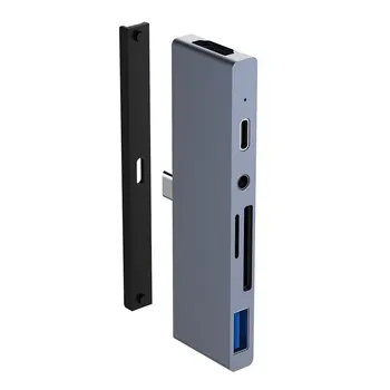 

Type-C Hub To HDMI/Security Digital Card/TF/USB/3.5/PD Hub USB3.0 Port's Data Transfer Speed Up To 5Gbps