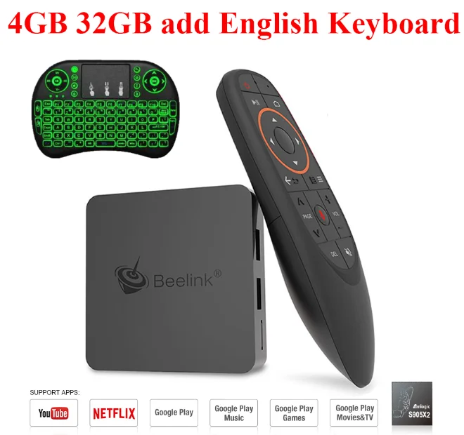 4GB 32GB add EN Beelink GTmini-A Android 8,1 Smart tv Box 4K Amlogic S905X2 4 Гб 64 Гб 2,4G+ 5,8G WiFi 1000 Мбит/с BT4.0 H.265 HDR10 2,4G голосовой пульт дистанционного управления - Цвет: 4GB 32GB add EN